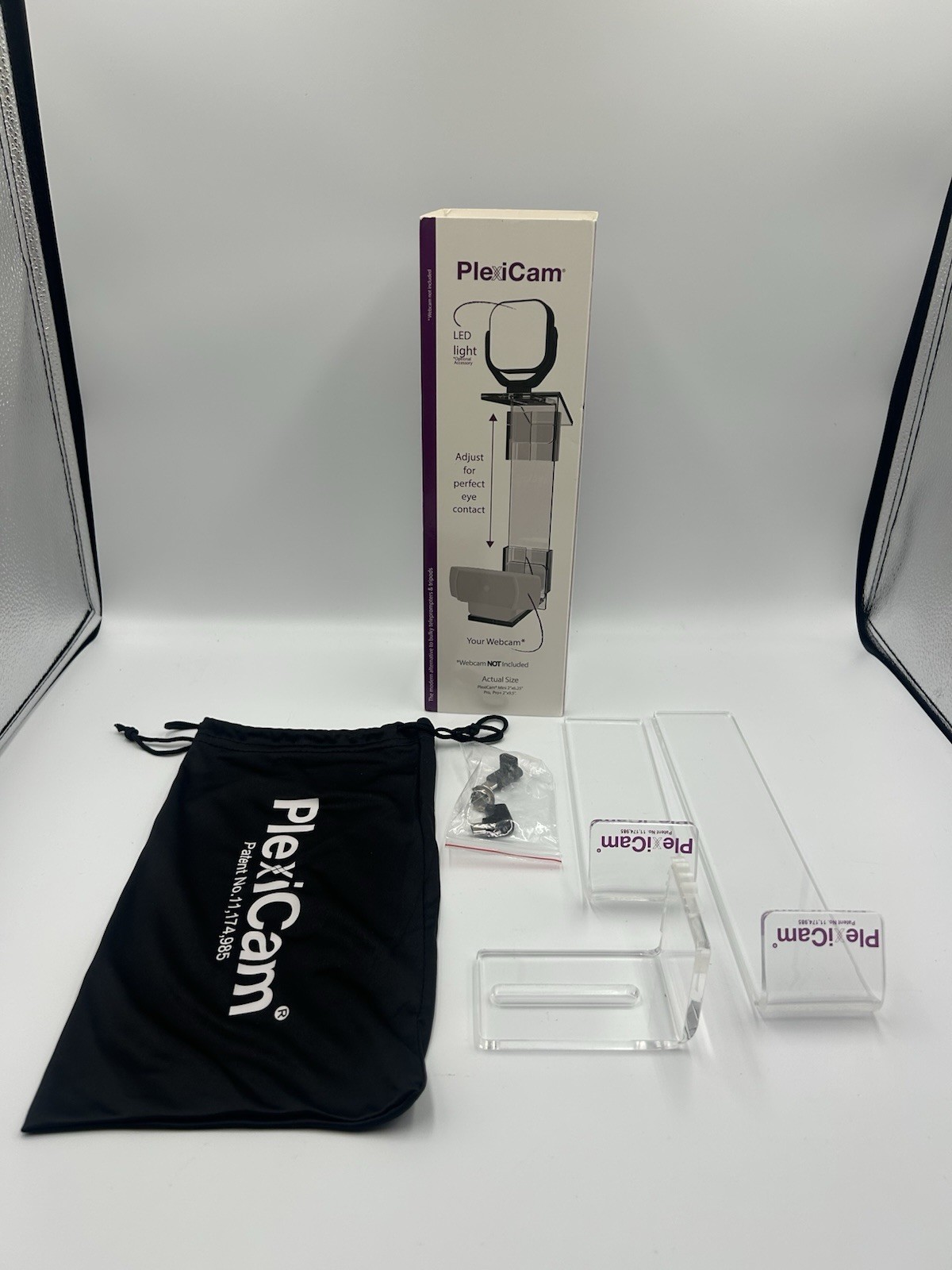 Plexicam Pro V2 | Center Screen/Middle Screen Webcam Mount | Position - READ