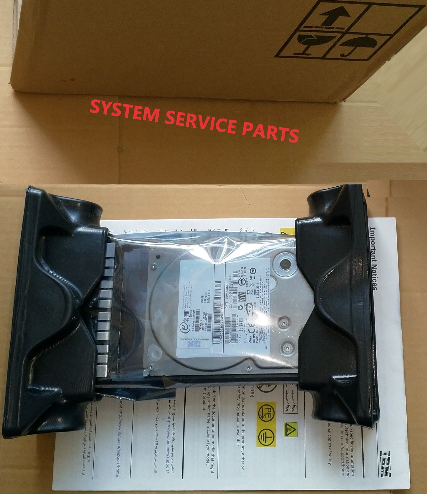 GENUINE IBM 750GB SATA 7200 3.5 3G HARD DISK DRIVE 43W7579 43W7576 43W7656 (NEW)