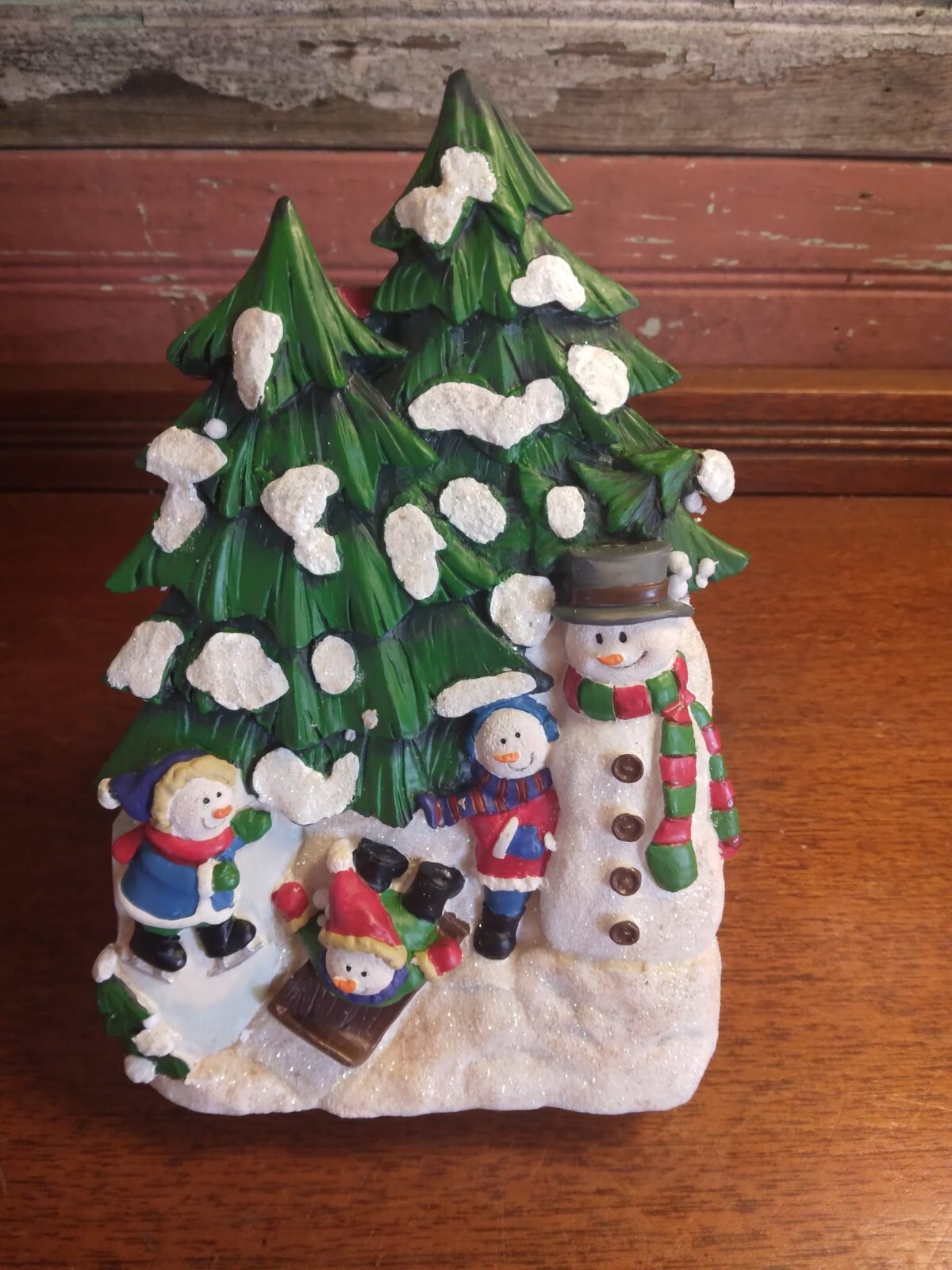 Snowman Family Hand Painted Christmas Holiday Snowman 6 Outlet Wall Adapter
