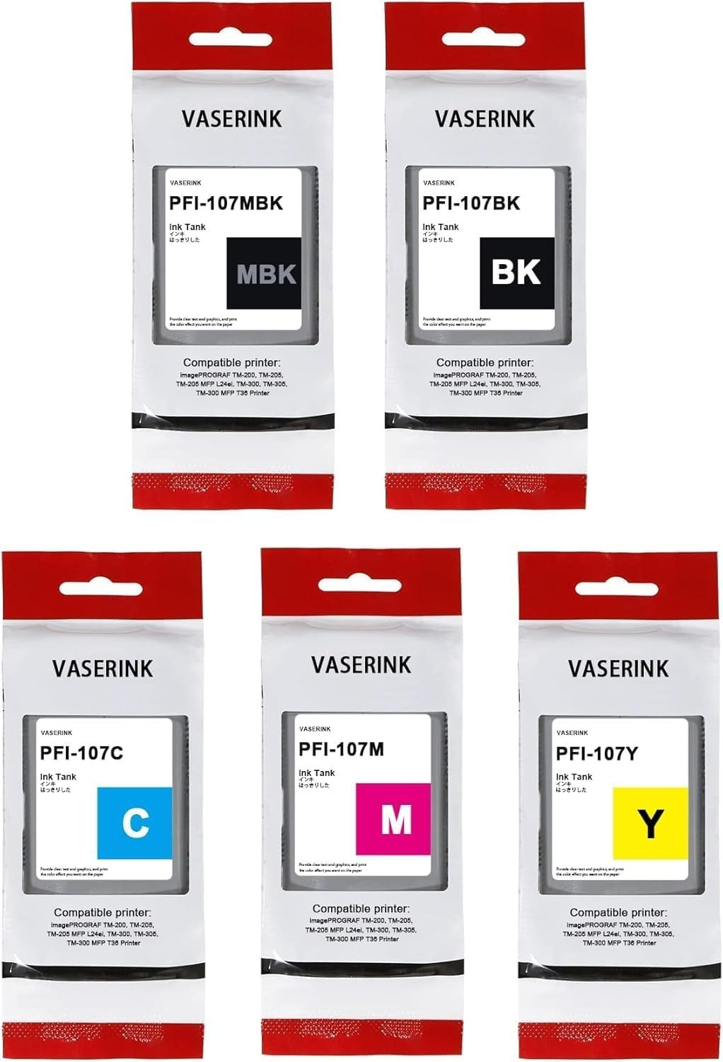 NEW PFI-107 130ml Color Ink Set Compatible f/ Canon iPF680 685 780 785 Printer