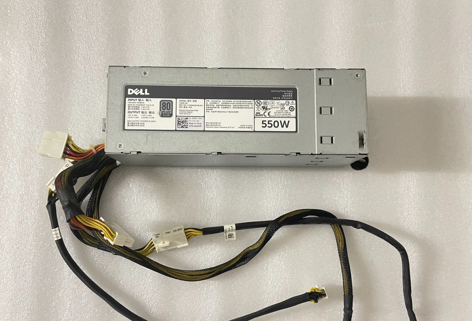 For Dell T420 Server PowerSupply 550W DH550E-S1 F550E-S0 DPS-550PB A 96R8Y 2G4WR