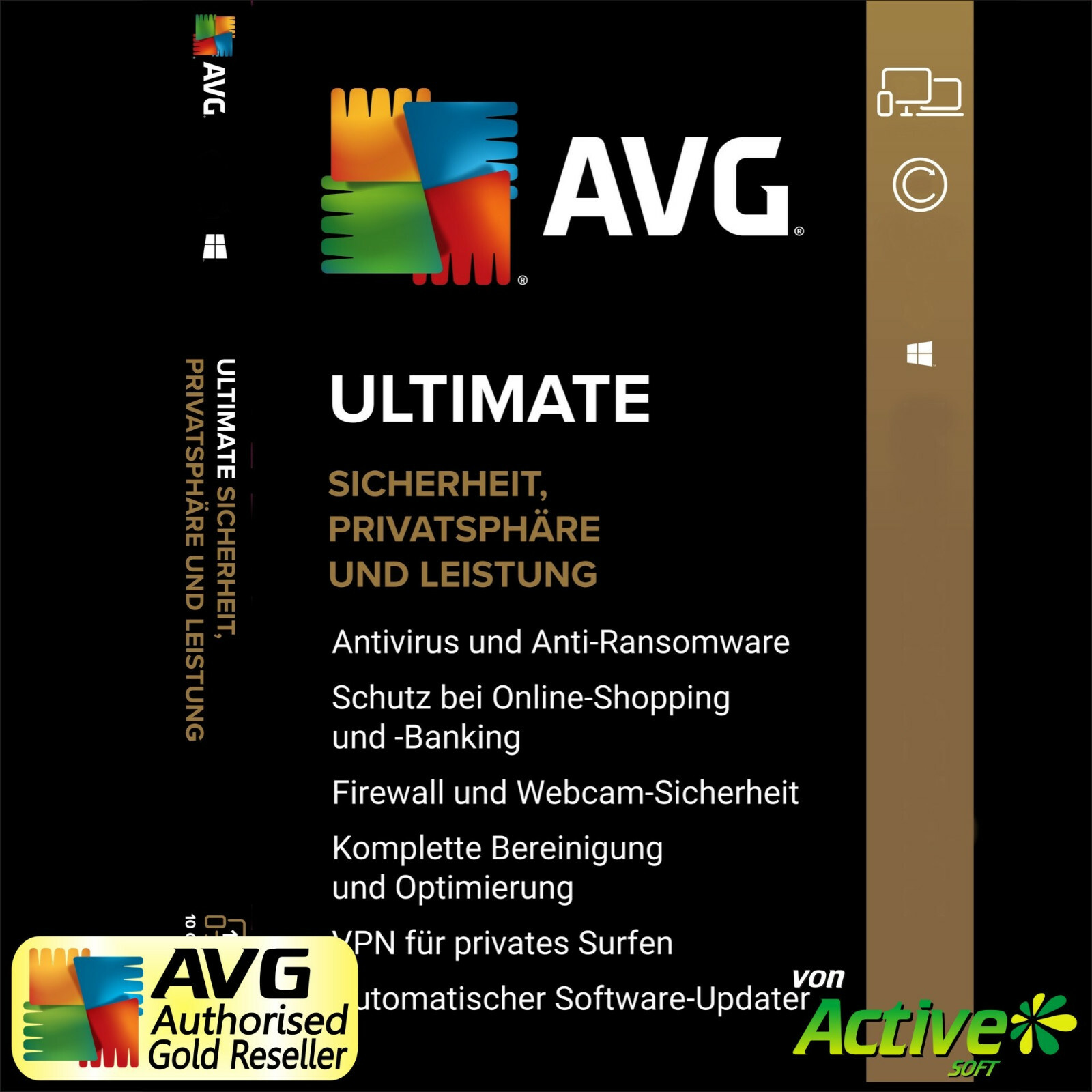 AVG ULTIMATE 2026 1 PC 1 Year | TuneUp, Internet Security, VPN, AntiTrack | 2027