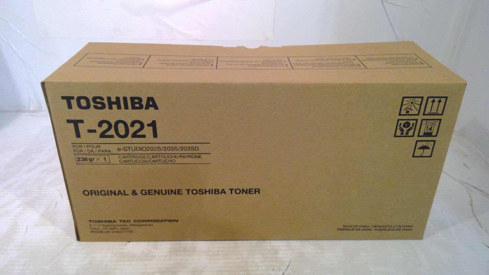 Genuine Toshiba 202S/203SD Black Toner Cartridge T-2021, T2021