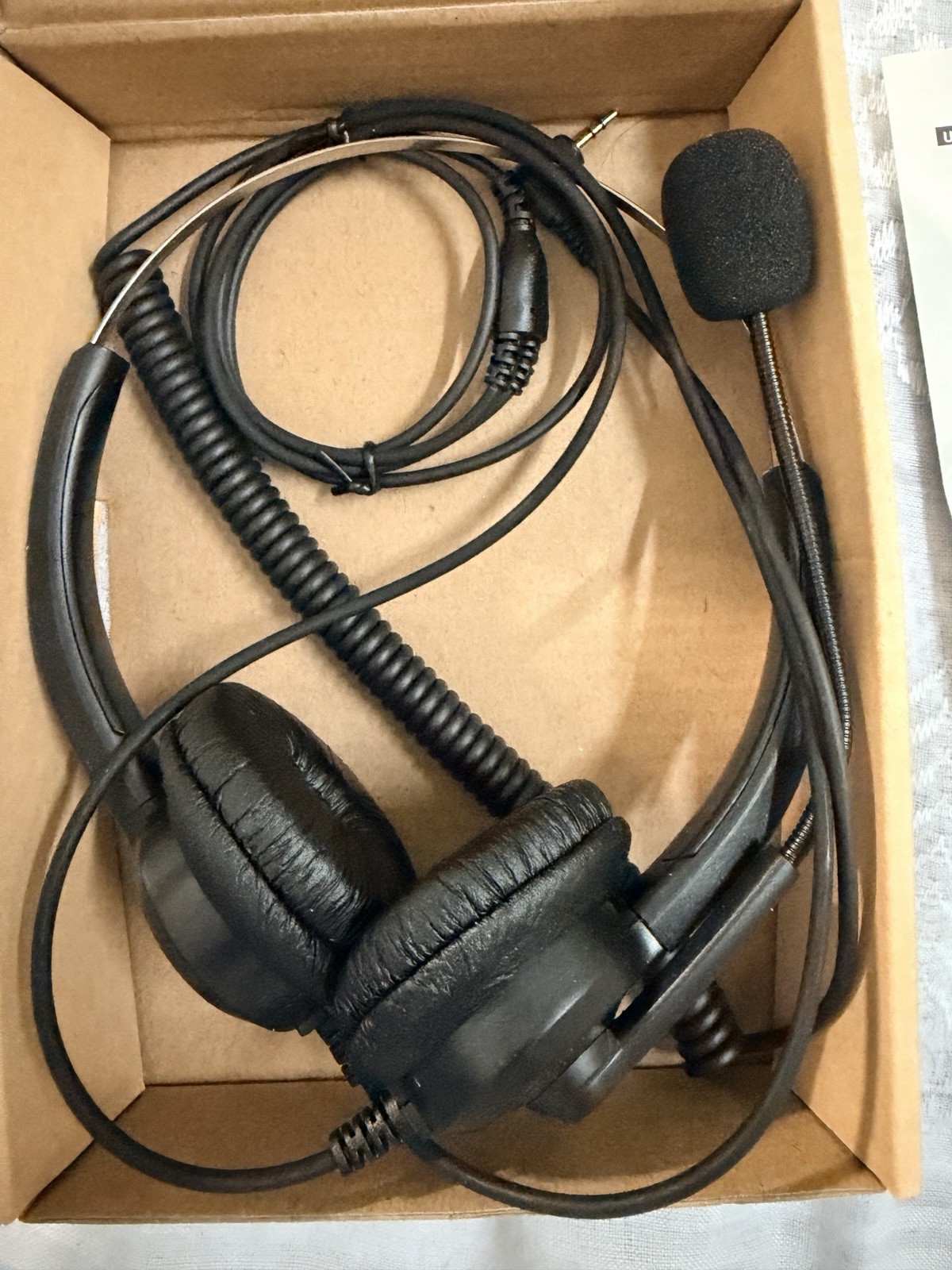 New Binaural Call Center Headset with Noise Canceling Mic - 3.5mm Jack - Wired