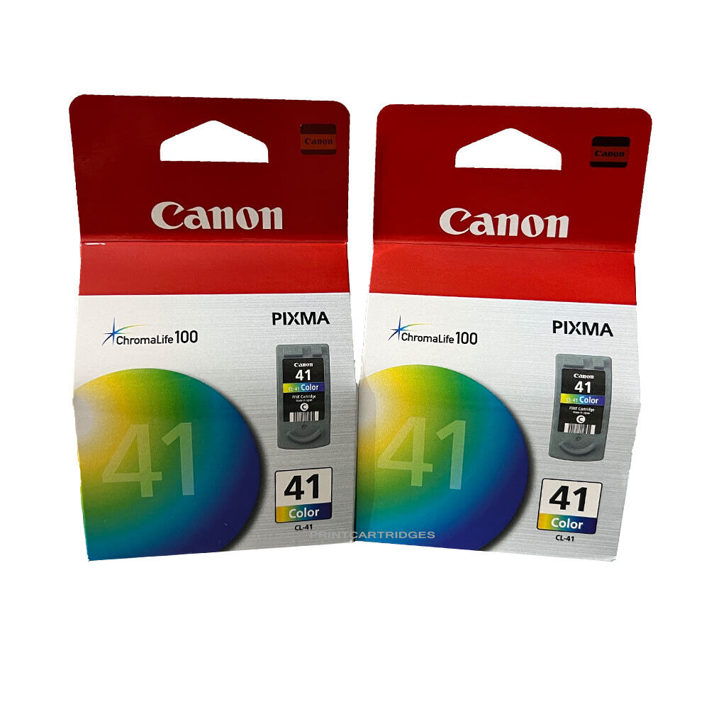 2psc Genuine Canon 41 Ink Cartridges CL-41 In Retail Box  2024