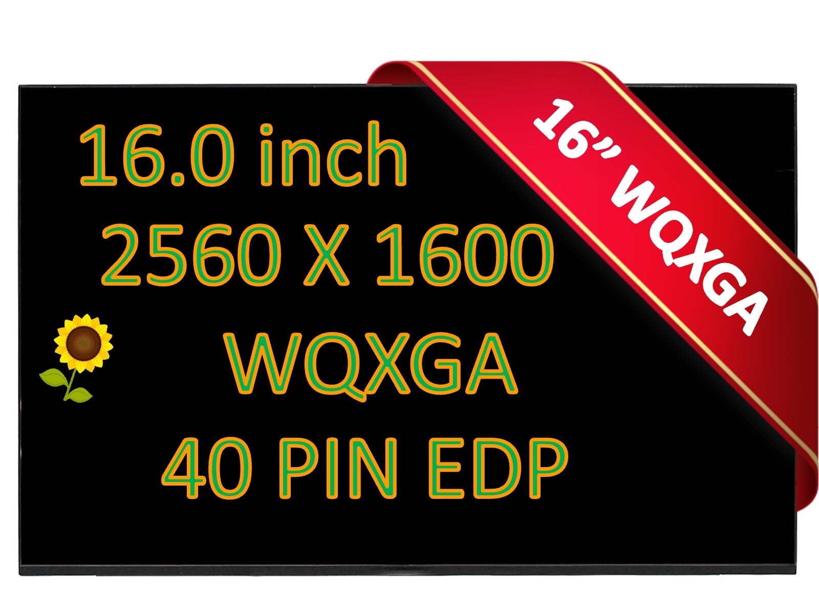 16.0'' For Lenovo 5M11H26854 60HZ WQXGA LED LCD Screen 40 Pin Laptop Display New