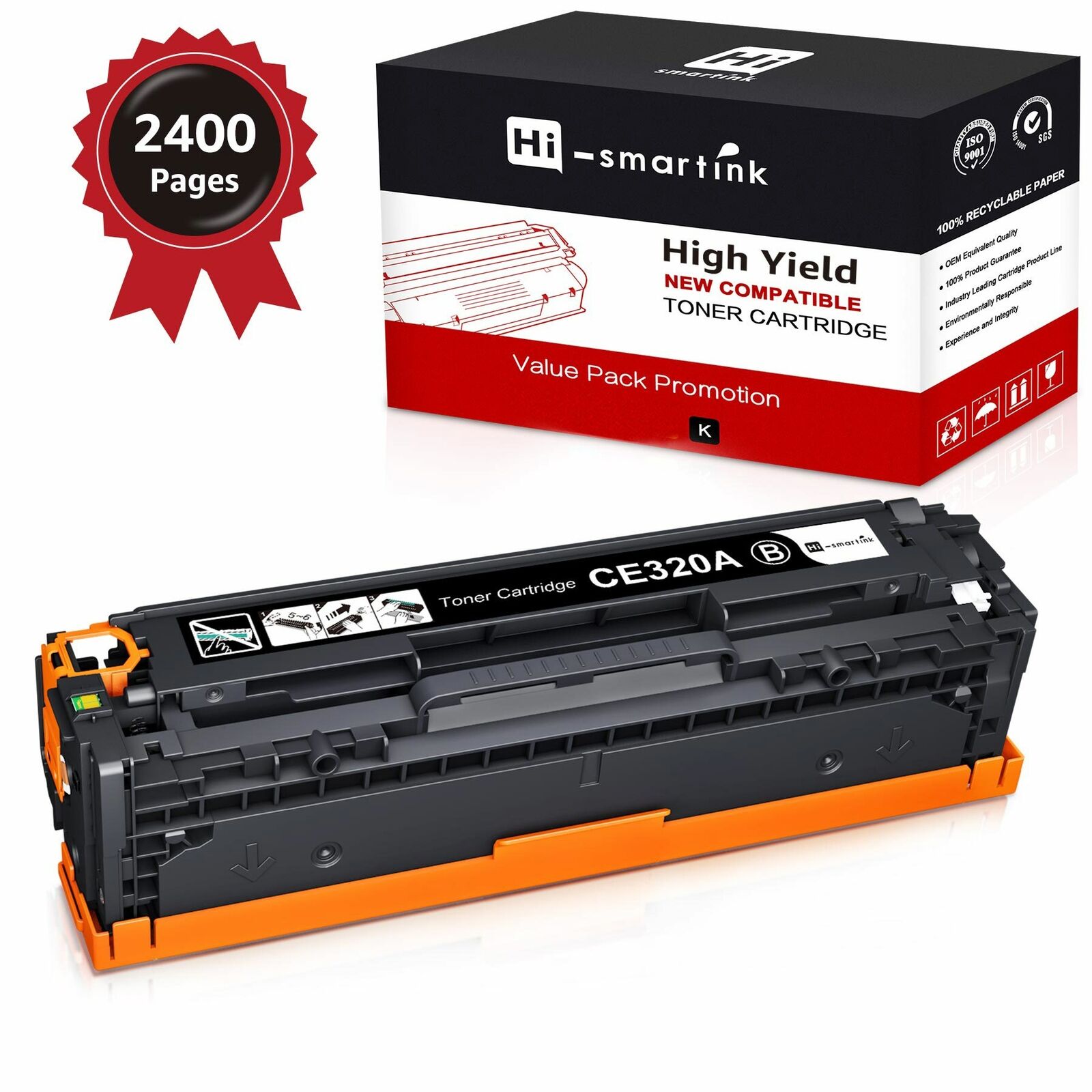 High Yield CE320A-CE323A 128A Toner Set Lot for HP LaserJet CP1525nw CM1415fnw