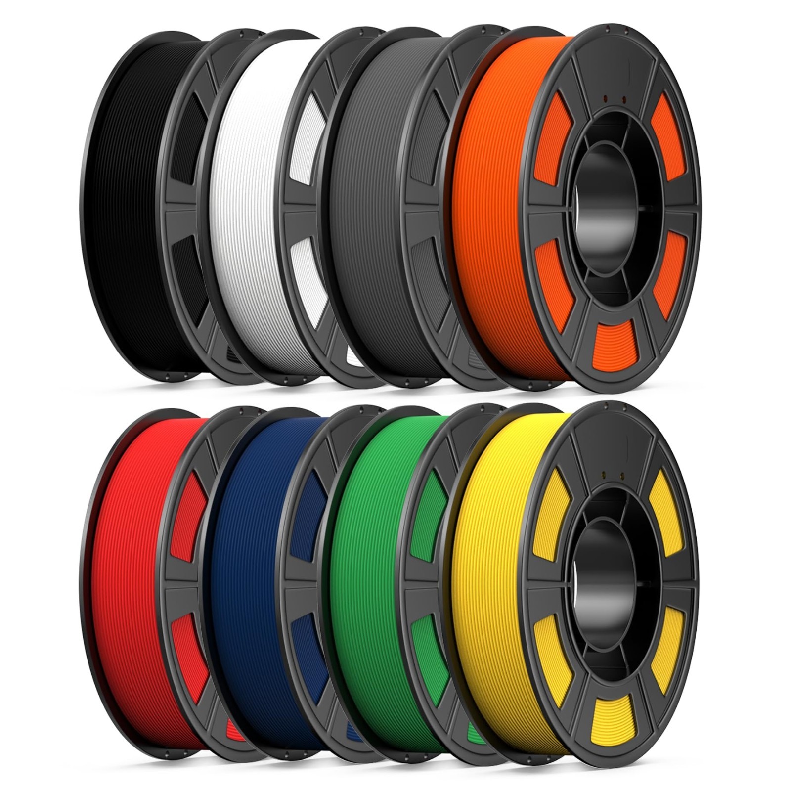 8 Color Hyper PLA+ 3D Printer Filament 1.75mm Vacuum Packed Spools Bundle Set