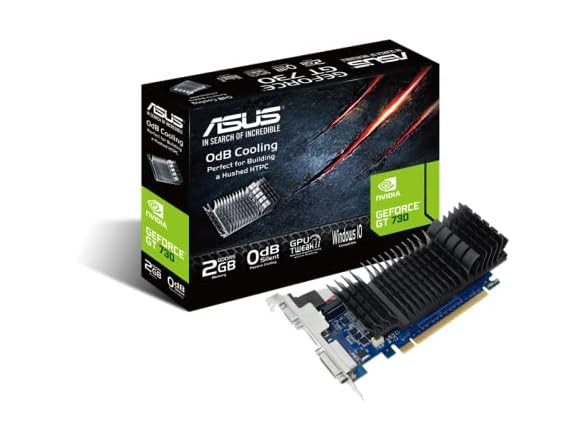 ASUS GeForce GT 730 2GB GDDR5 Low Profile Graphics Card for Silent HTPC Build