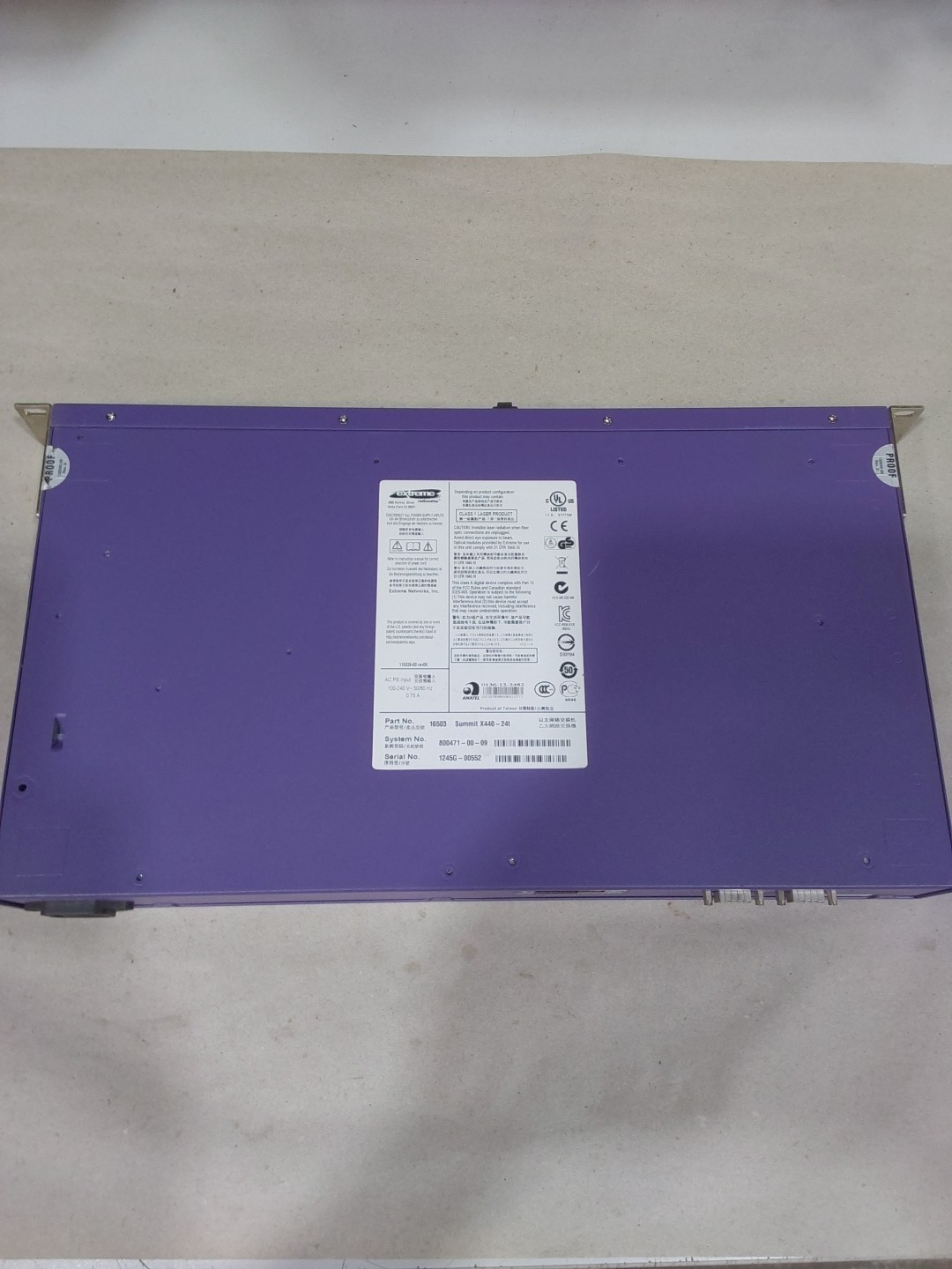 Extreme Networks Summit X440-24T Gigabit Switch Summit P/N: 16503 X440-24T