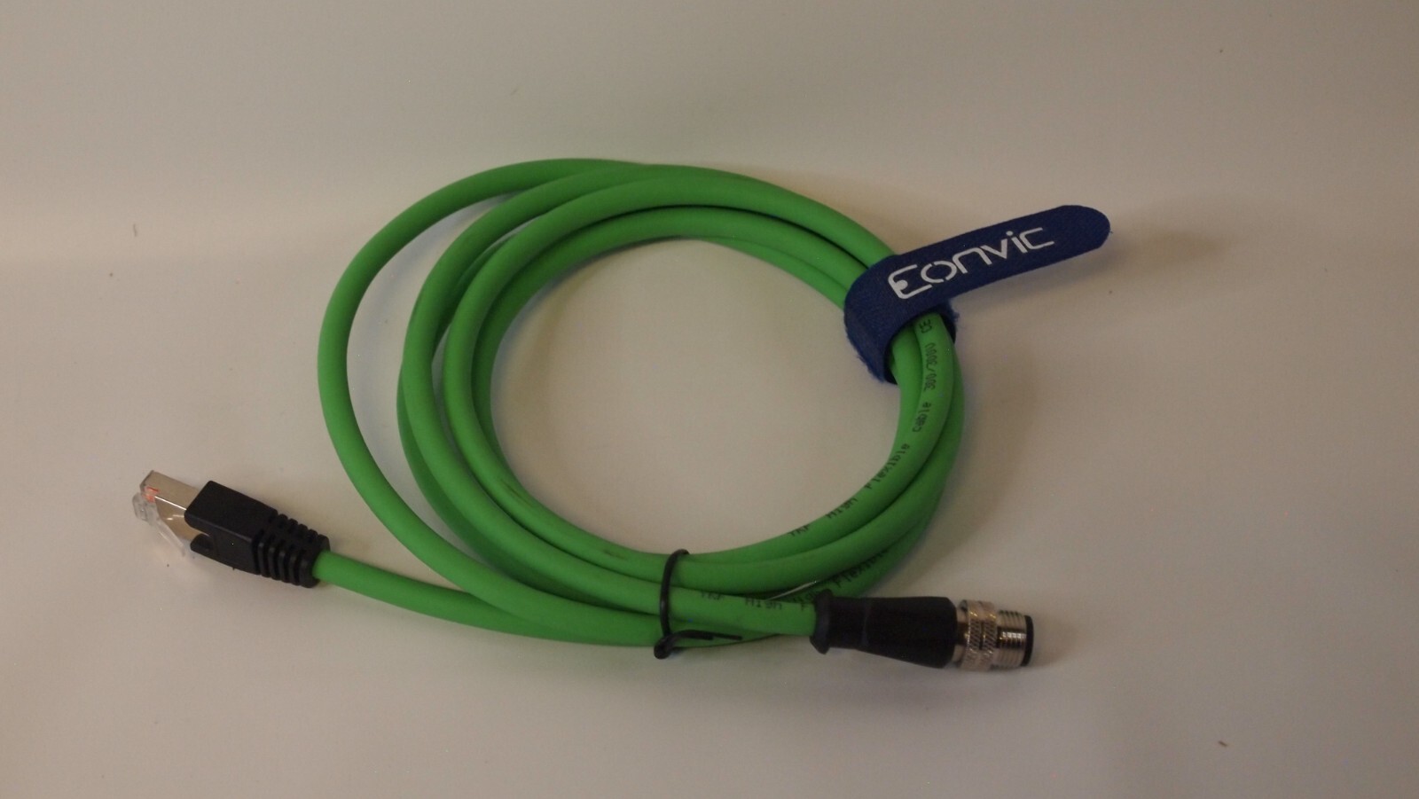 Eonvic Green High Flexible Shielded X-Coded 8-Pole to RJ45 Ethernet Cable
