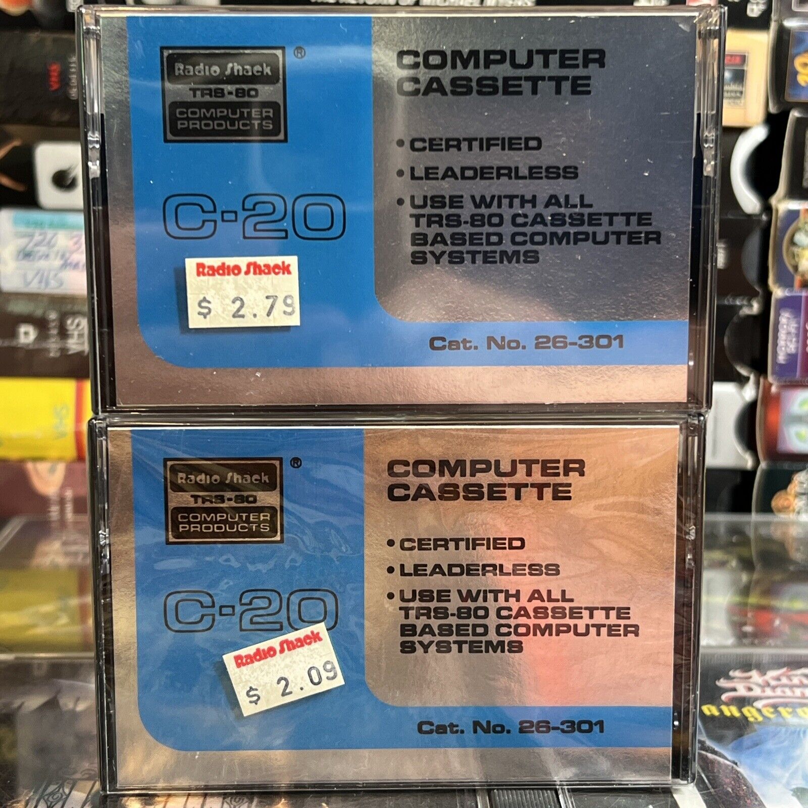 Lot of 2 Radio Shack TRS-80 Computer Products C-20 Computer Cassette New Sealed