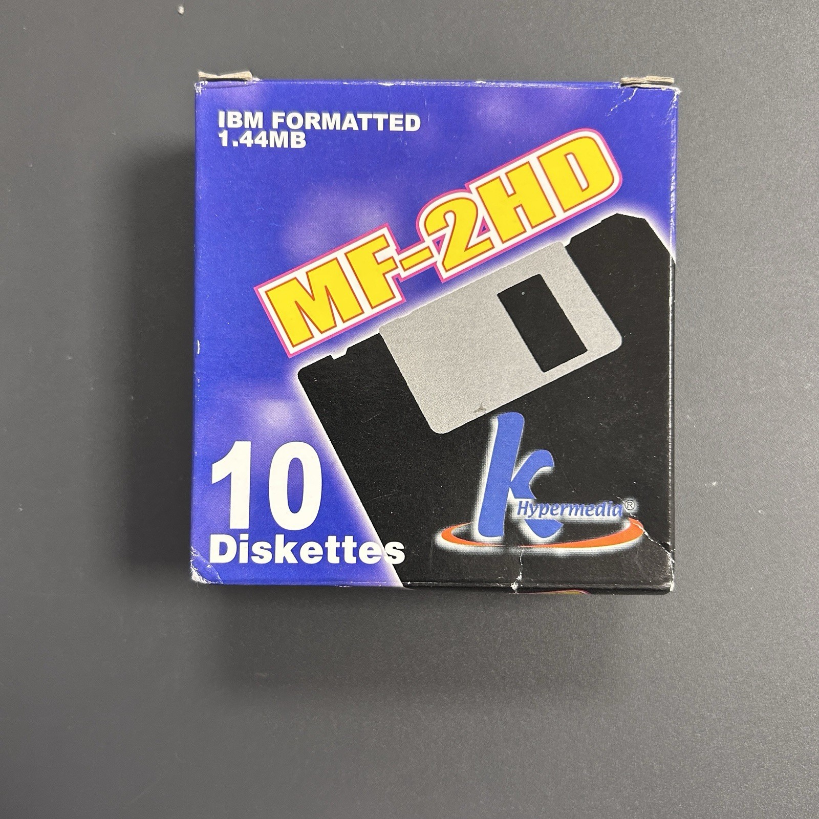 K Hypermedia MF-2HD 10 Floppy Disc Diskettes IBM Formatted 1.44MB New Open Box