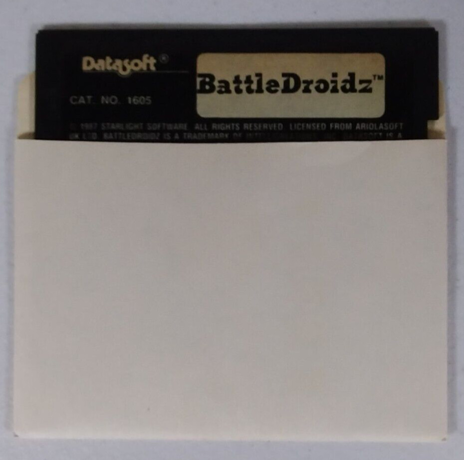 Battle Droidz Commodore 64 C64 Game on 5.25" disk