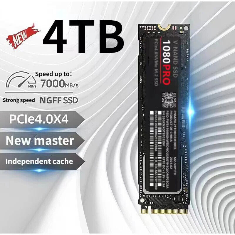 2024 New Internal 1080 PRO SSD 2-4 TB PCle 4.0 M.2 2280 NVMe SSD