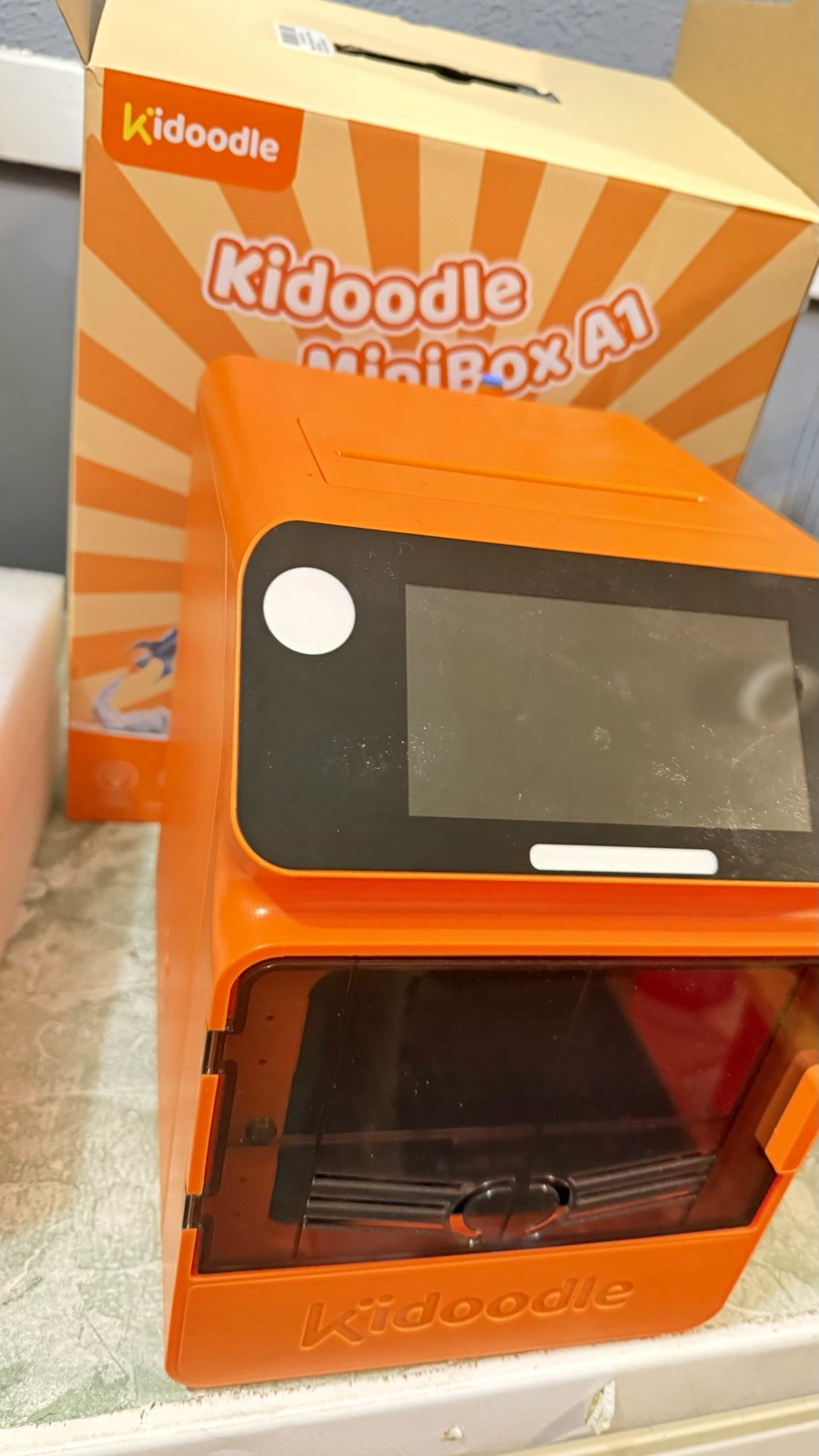 Kidoodle MiniBox A1 FDM 3D Printer, USB Interface, Touchscreen, Orange