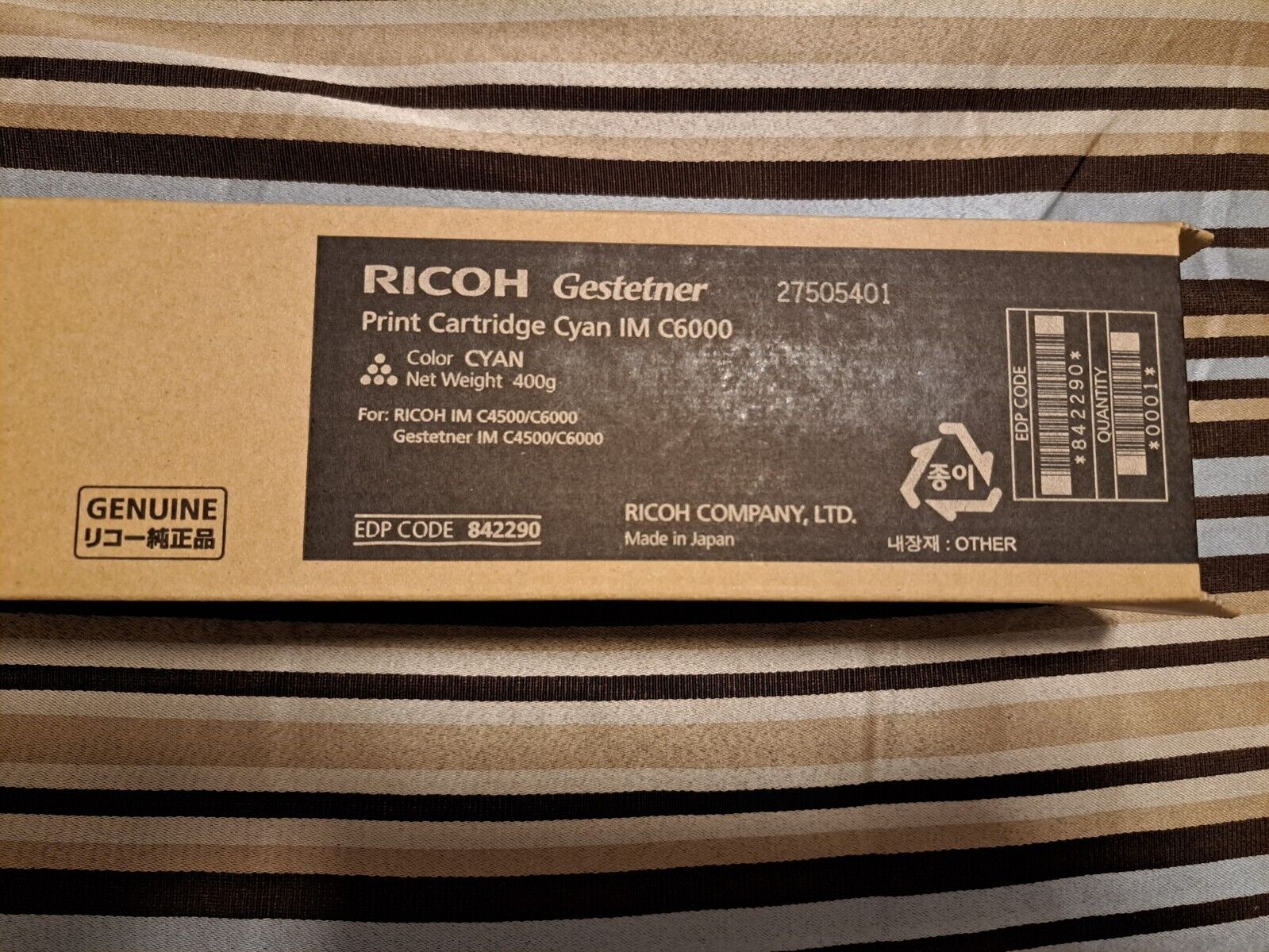 Genuine Ricoh  print cartridge CYAN  IM C6000 NIB