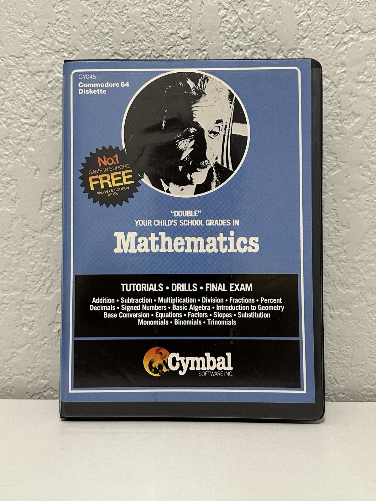 COMPLETE Cymbal Software Mathematics Diskette Game for Commodore 64 CY045