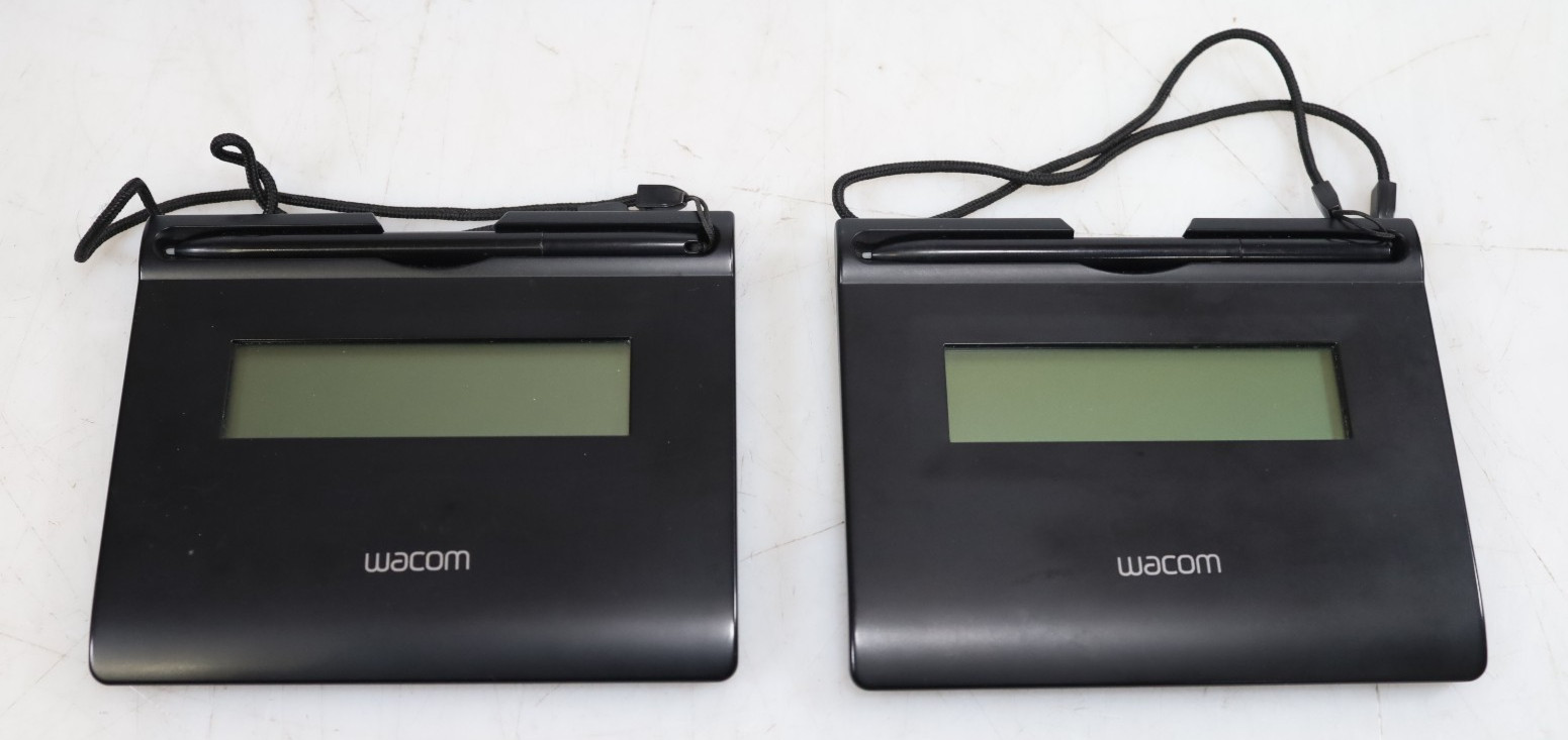 Lot 2x Wacom STU-300/01 USB LCD Signature Tablet