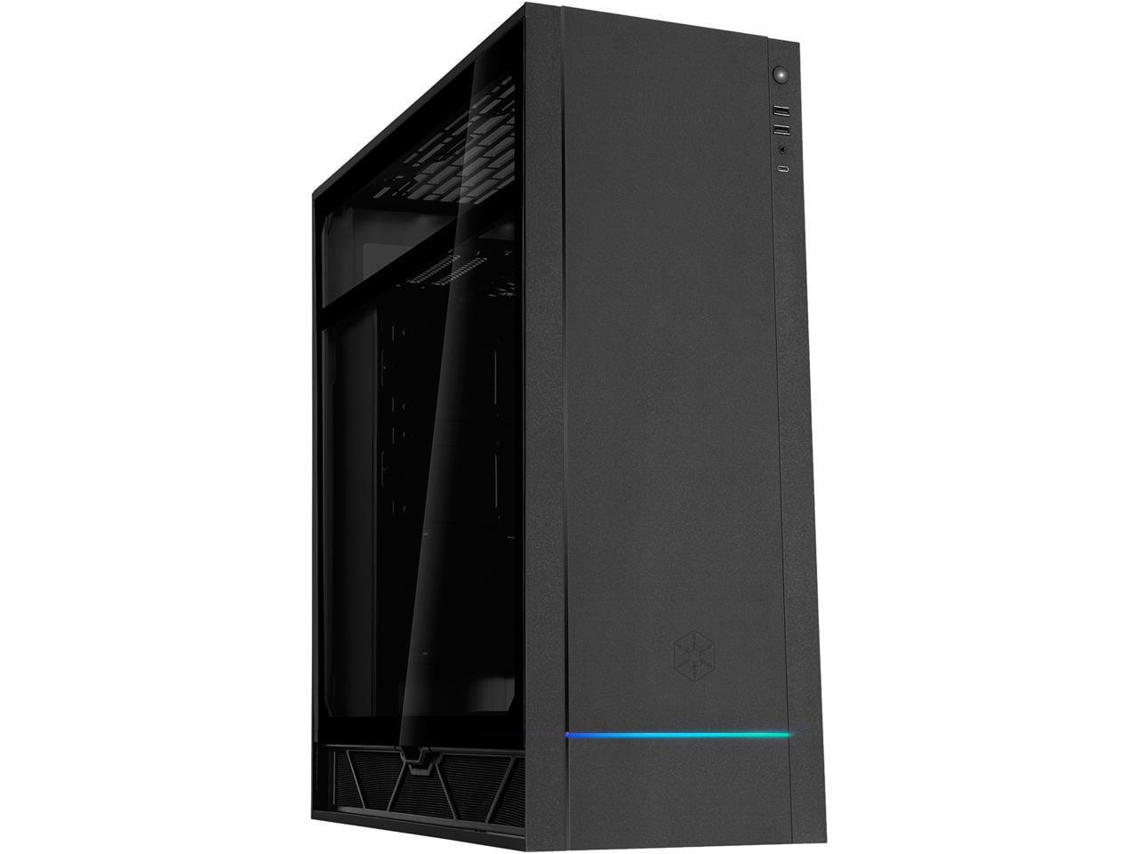 SilverStone ALTA F1 SST-ALF1B-G Black Aluminuml / Steel / Tempered Glass ATX Mid
