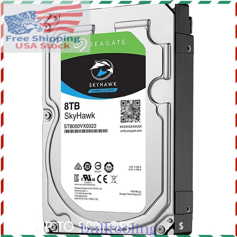 ST8000VX0022 Seagate SkyHawk Surveillance 8TB SATA 6Gb/s 256MB HDD 7200RPM