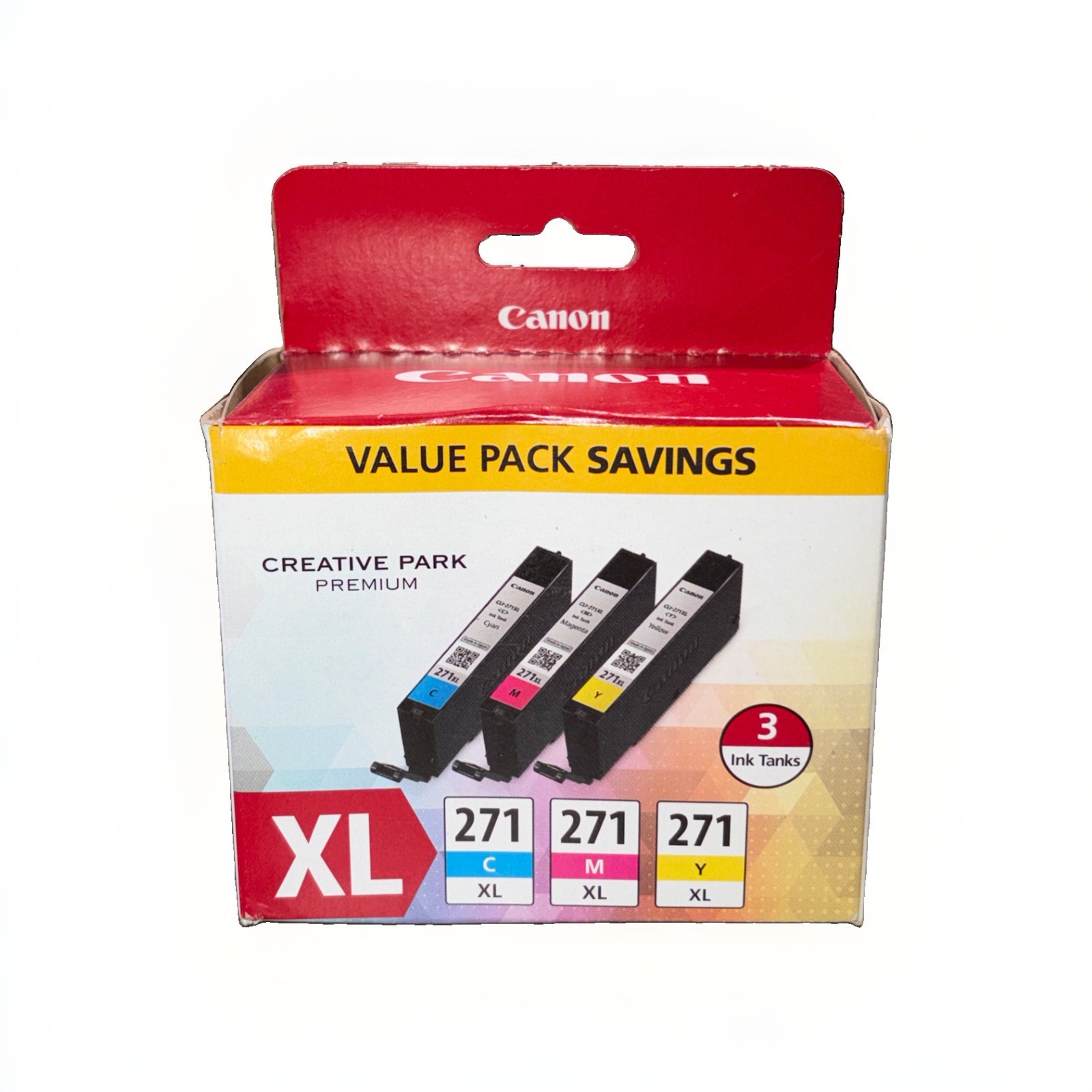 Genuine Canon CLI-271XL Ink 3 Pack High Yield Cyan Magenta Yellow OEM New Box XL