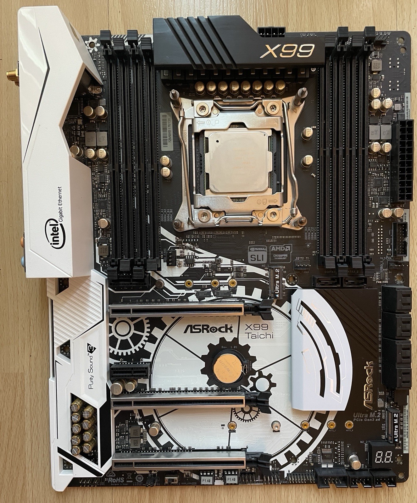ASRock X99 Taichi LGA 2011-3 + I7-6850 CPU COMBO, NO RAM-TESTED WORKS GREAT