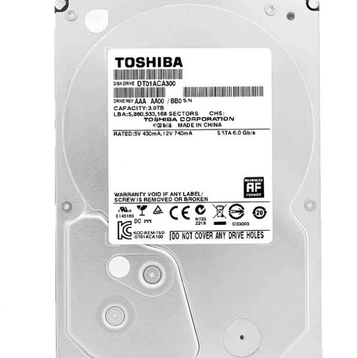 1PCS DT01ACA300 Toshiba DT01ACA300 3,5 Inch 3TB 7200RPM Hard Drive 64MB Cache