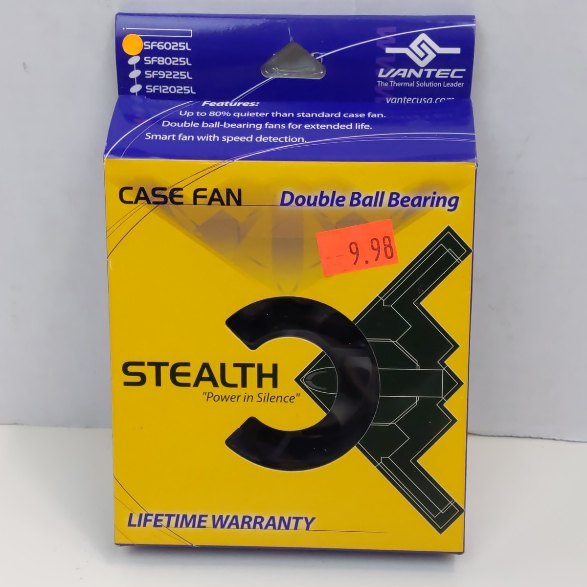 Vantec Stealth SF6025L 60mm Case Fan Double Ball Bearing Quiet Cooling 12V New