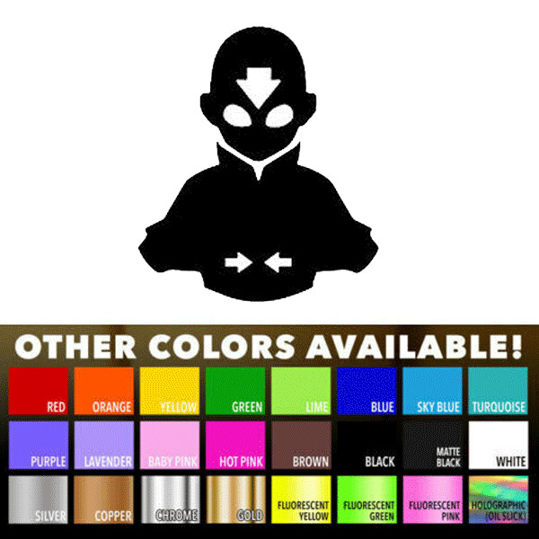 Airbender Aang's Avatar Decal Sticker For Macbook Laptop Car Auto SUV Window