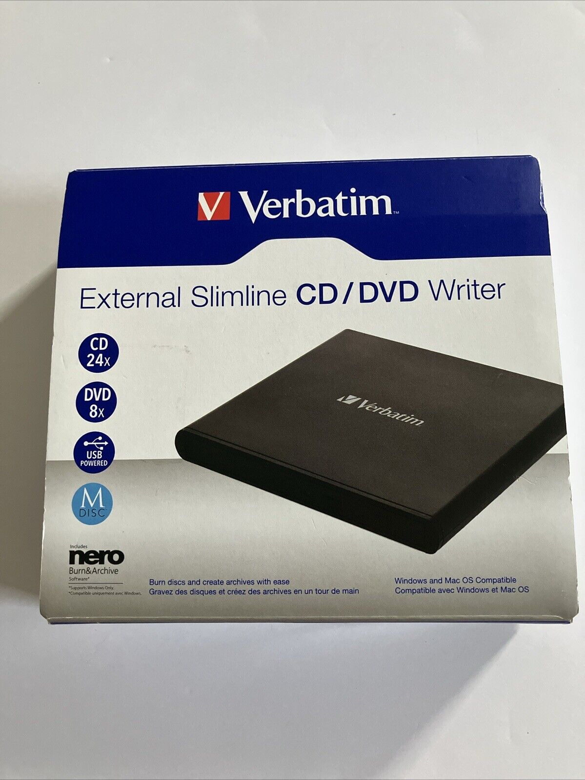 Verbatim External Slimline, Cd/Dvd Writer￼
