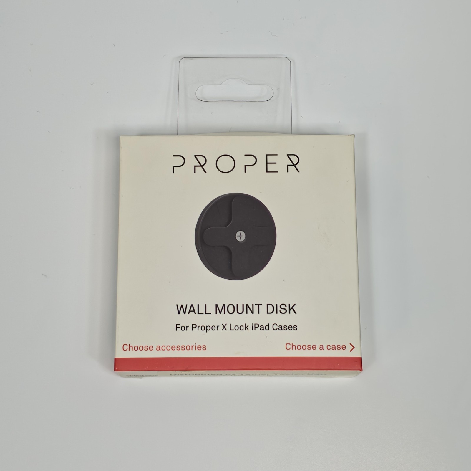 Tether Tools Proper X Lock Wall Mount Disk WDSKBLK for iPad Cases Black NIB