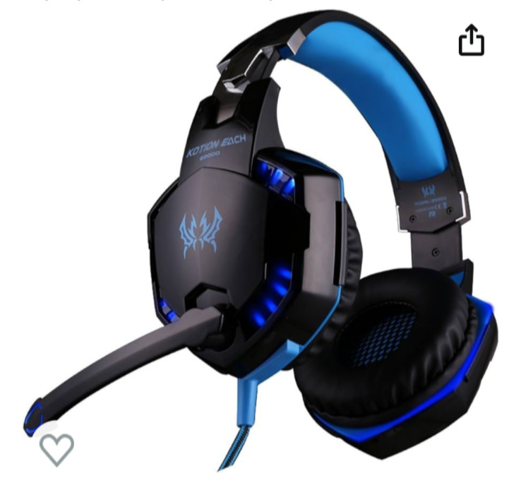 ⭐️New Kotion Each G2000 ProGaming Headset in Box, Immersive Noise Cancelling Mic