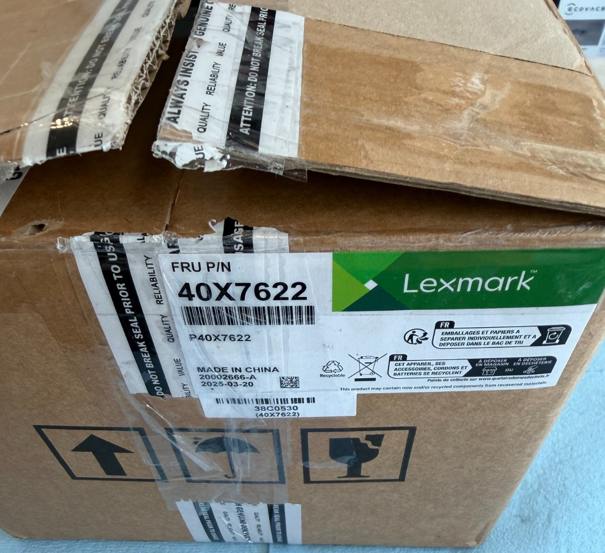 Genuine Lexmark 40X7622 Fuser Unit CS410 CS510 CS310 - Open Box