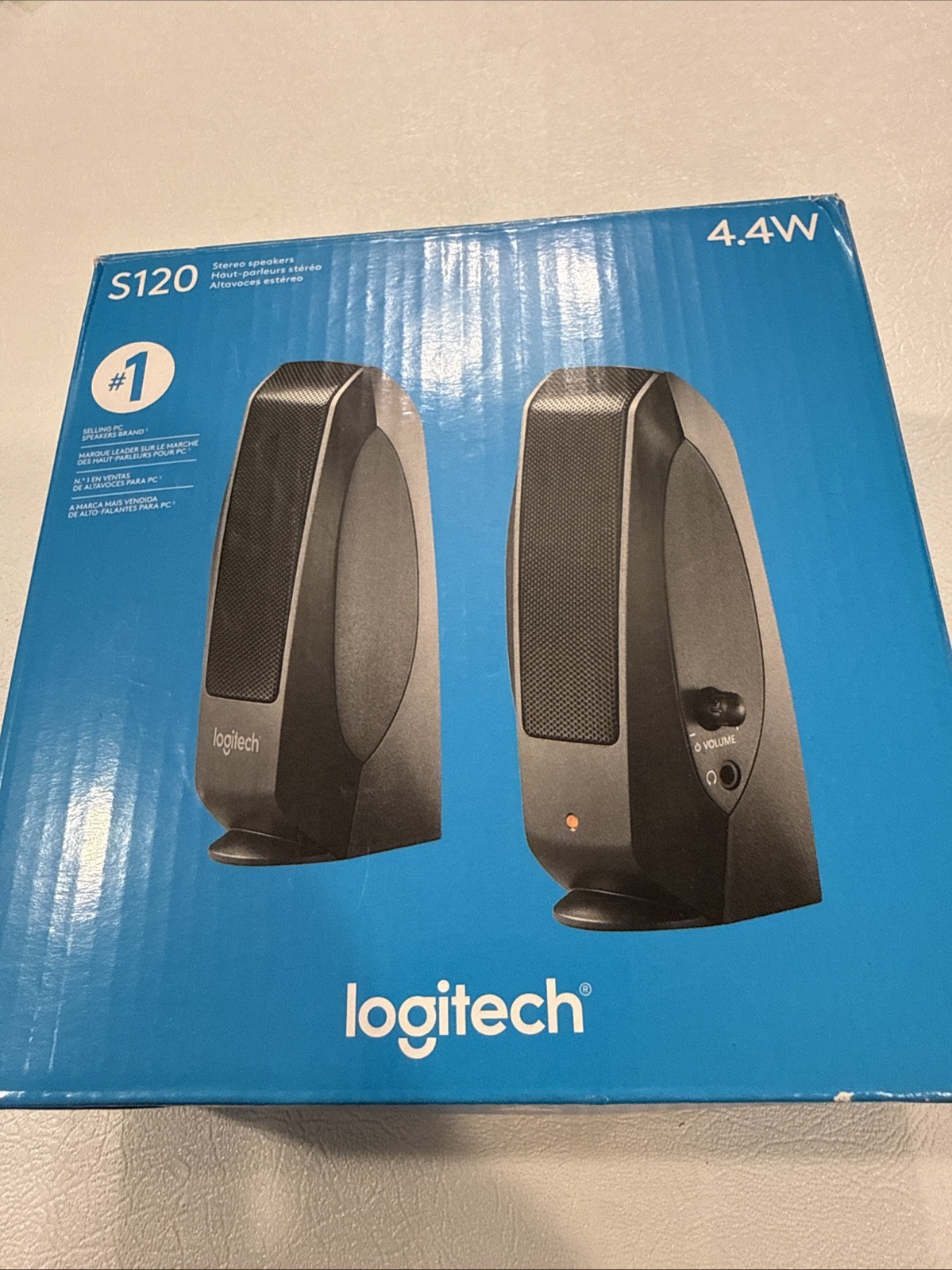 Logitech S120 Desktop Stereo Speaker Black - 4.4 W *NEW IN OPEN BOX*