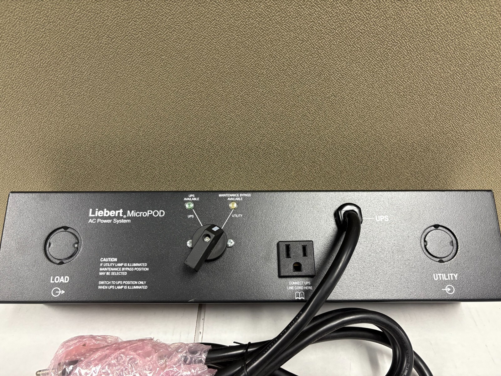 Liebert MP2-115HW MicroPOD Maintenance Bypass Switch