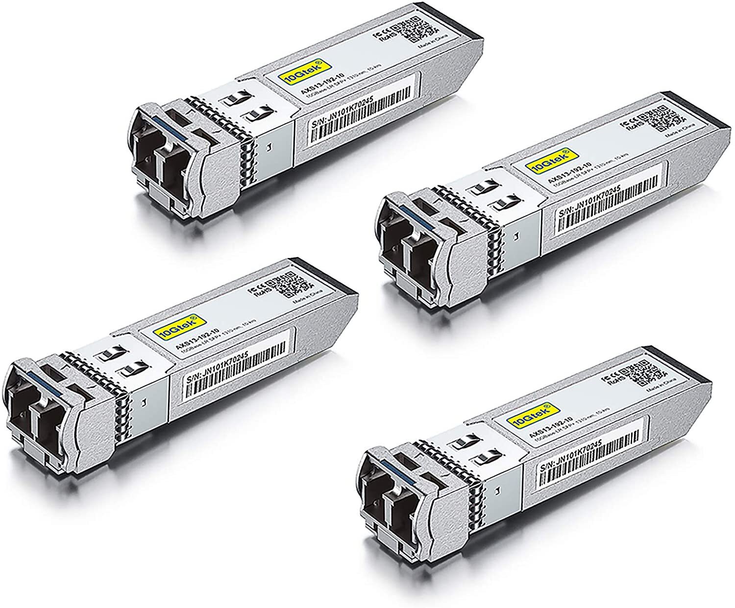 4 Packs 10GBase-LR 10G SFP+ Transceiver 1310nm SMF LC 10 km For Cisco SFP-10G-LR