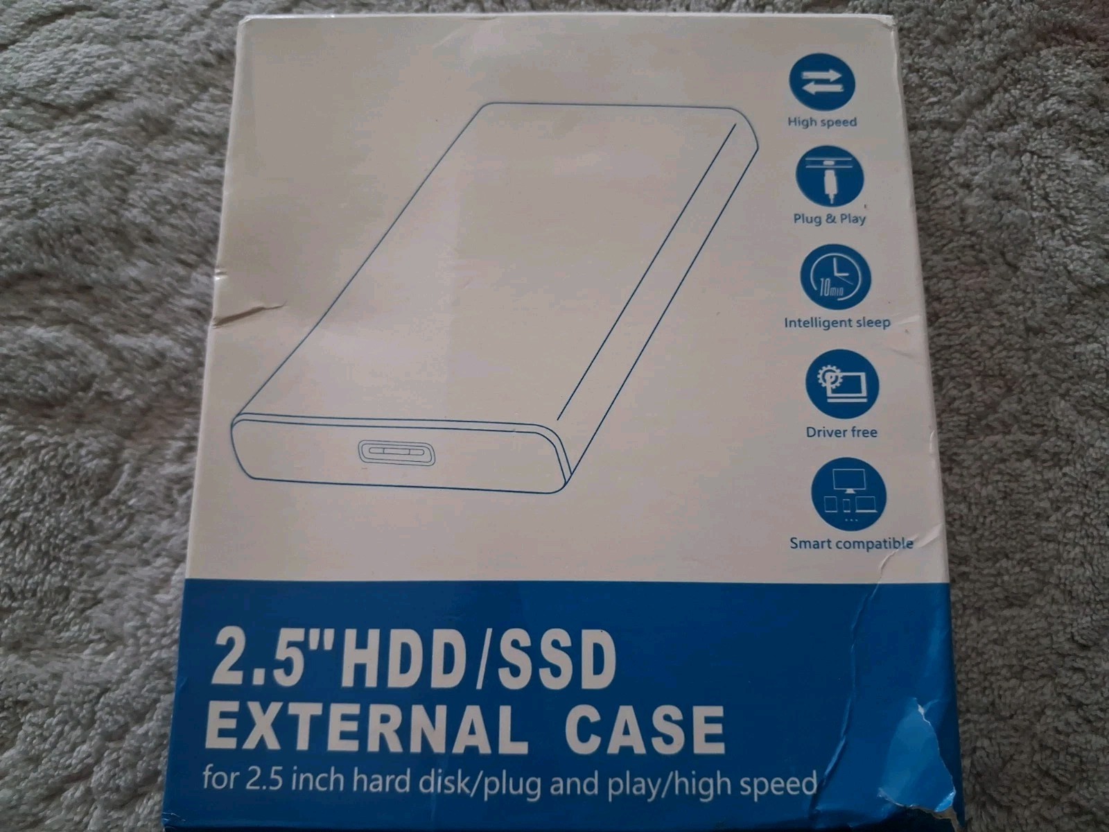 2.5" HDD/SSD External case -Plug & Play-High Speed-USB 3.0-400GB Mac Or Windows 