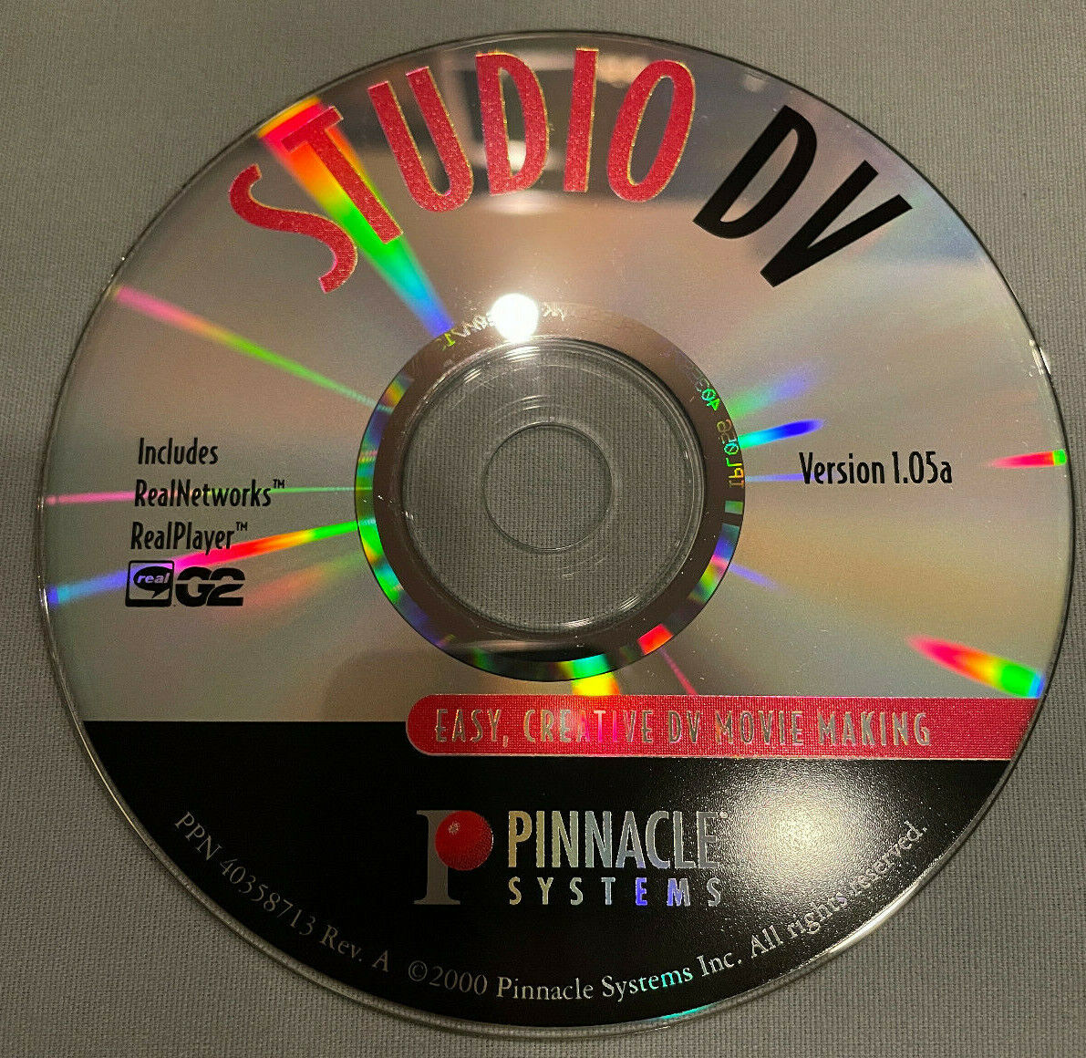 Studio DV Version 1.05a - PC Computer Pinnacle Systems Movie Making Software CD