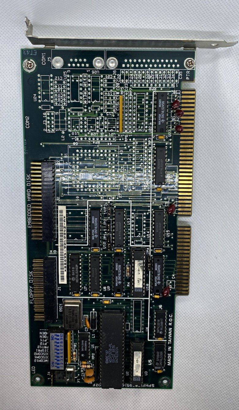 ISA Controller Card Floppy & Embedded Hard Disk Connectors 94V-0 8852