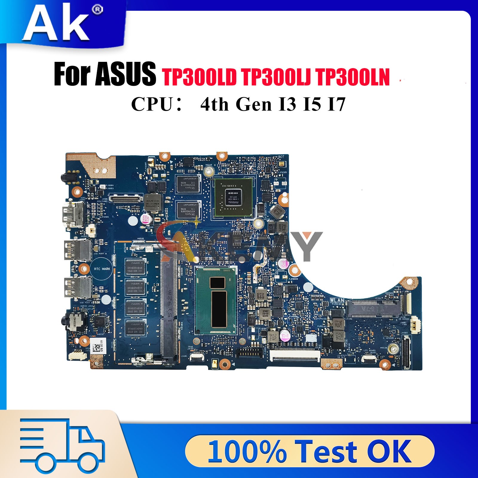 TP300LJ Motherboard For ASUS TP300LAB Q302L TP300LD TP300LN Mainboard W/CPU