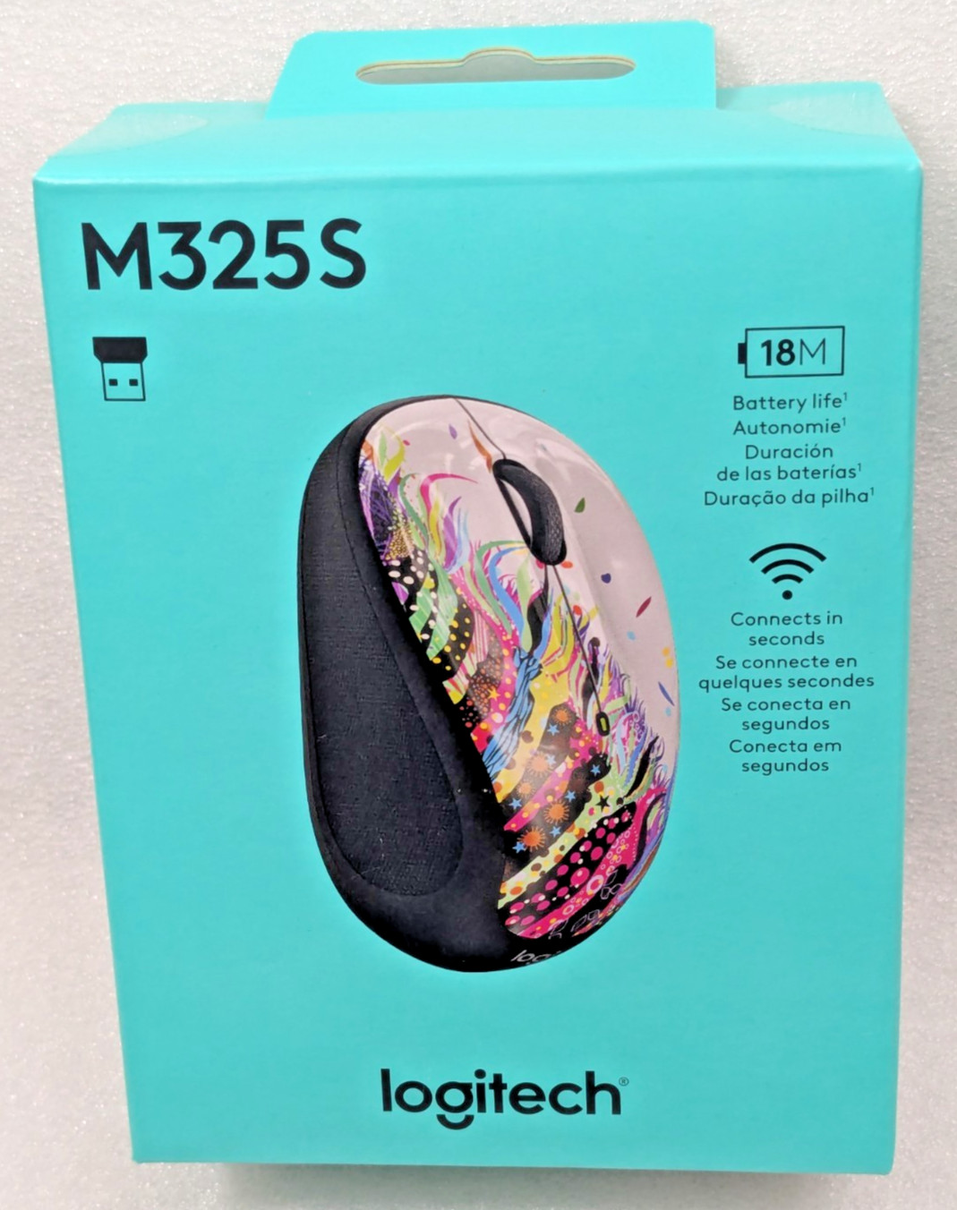 Logitech M325s Celebration Black USB Wireless Mouse (910007525) - New / Unopened