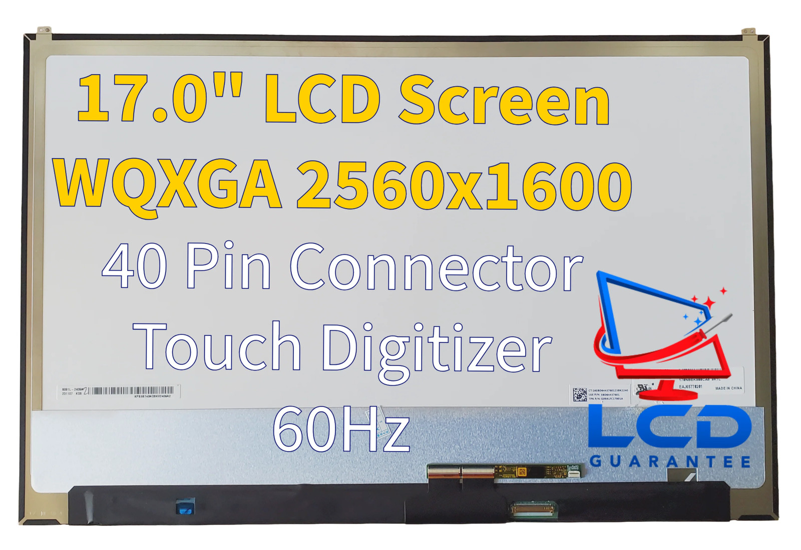 LG Gram 17Z90R-H.AAY8U1 17" Touch Digitizer Glass Replacement LCD Laptop Screen