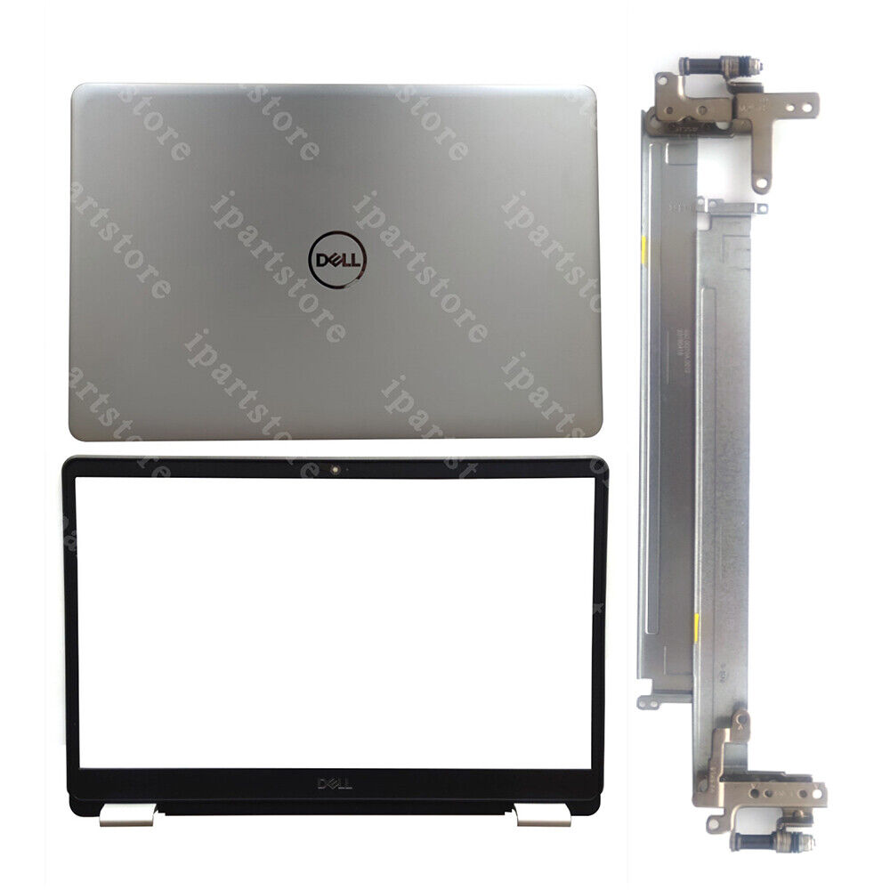 New For Dell Inspiron 15 5584 Silver LCD Back Cover 0GYCJR & Front Bezel Hinges