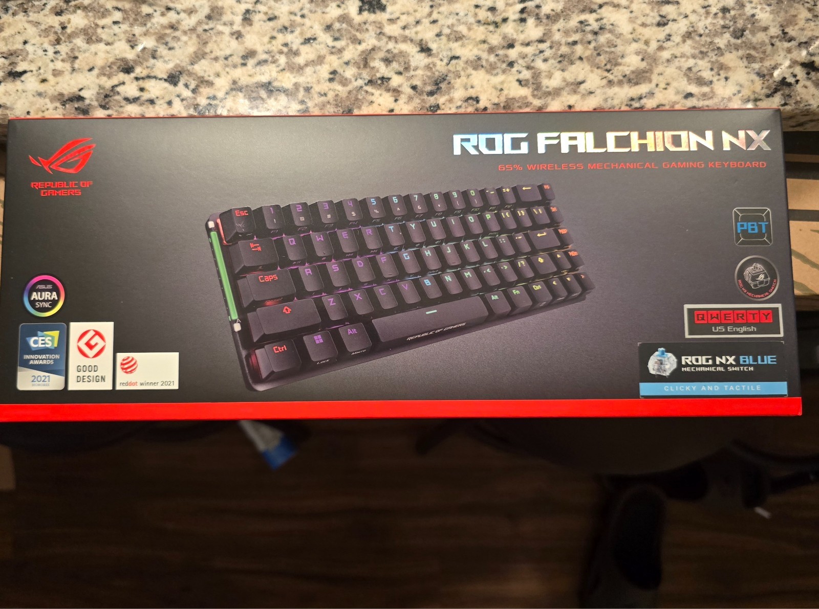 ASUS ROG Falchion NX 65% Wireless RGB Mechanical Keyboard ROG NX Blue Switches