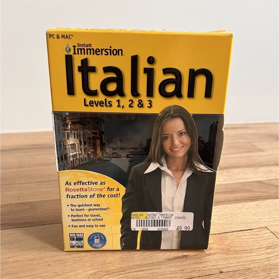 Instant Immersion Italian Levels 1-3 CD-ROM Language Course for PC & Mac