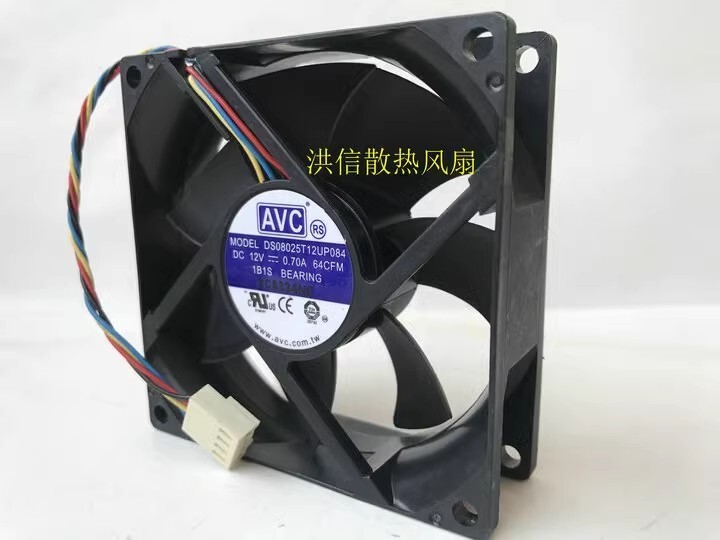 AVC 8025 DS08025T12U P084 12V 0.7A 8CM 4-Pin PWM Large Airflow Fan