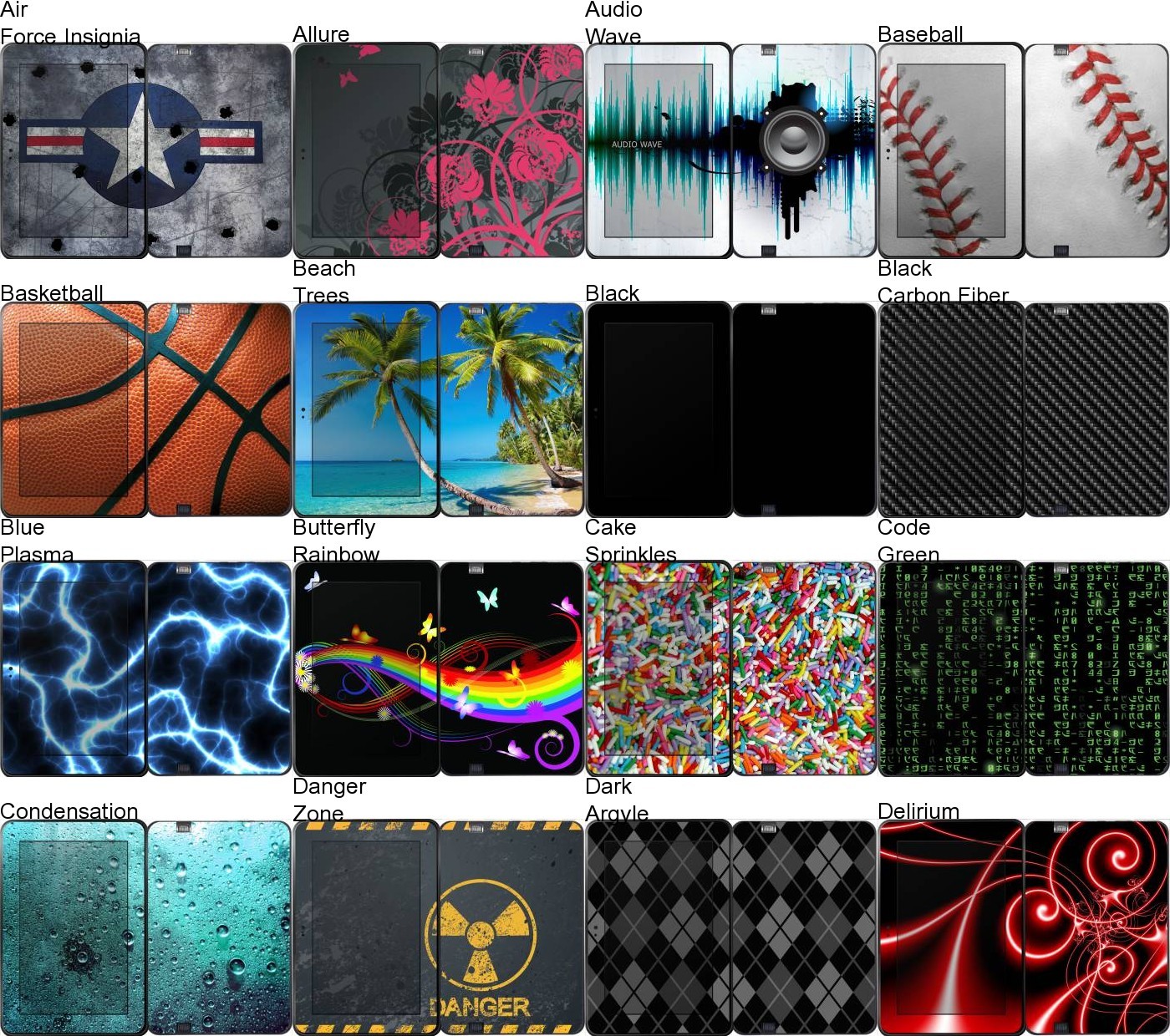 Choose Any 1 Vinyl Decal/Skin for Amazon Kindle Fire HD 8.9"  - Free US Shipping