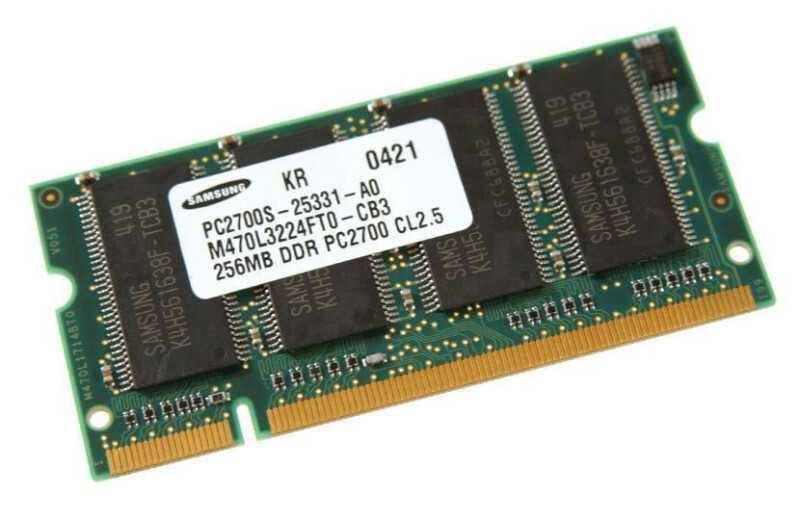 M470L3224FT0-CB3 - 256MB Memory Module (Sodimm, 200-PIN PC2700) 