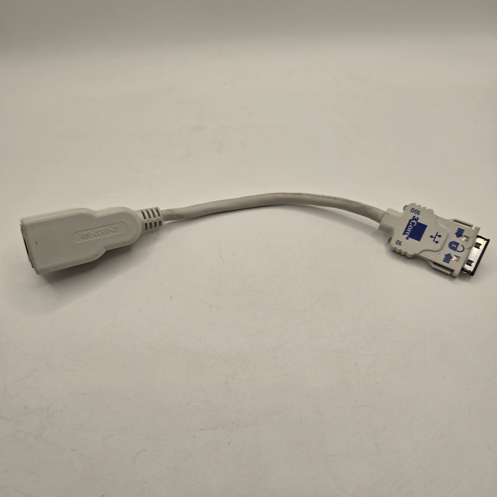 PCMCIA Ethernet Dongle Cable Adapter 3Com 07-0337-001 10/100
